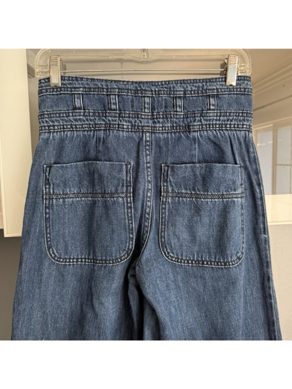 Free People Augusta Wide Leg High rise Jeans Sz 25 Maytal Blue - Picture 4 of 5
